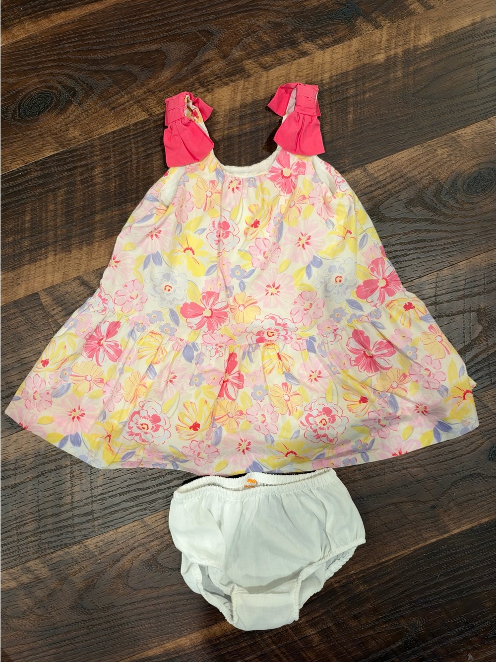 Zara Kids Floral Sundress with Pink Bow Straps